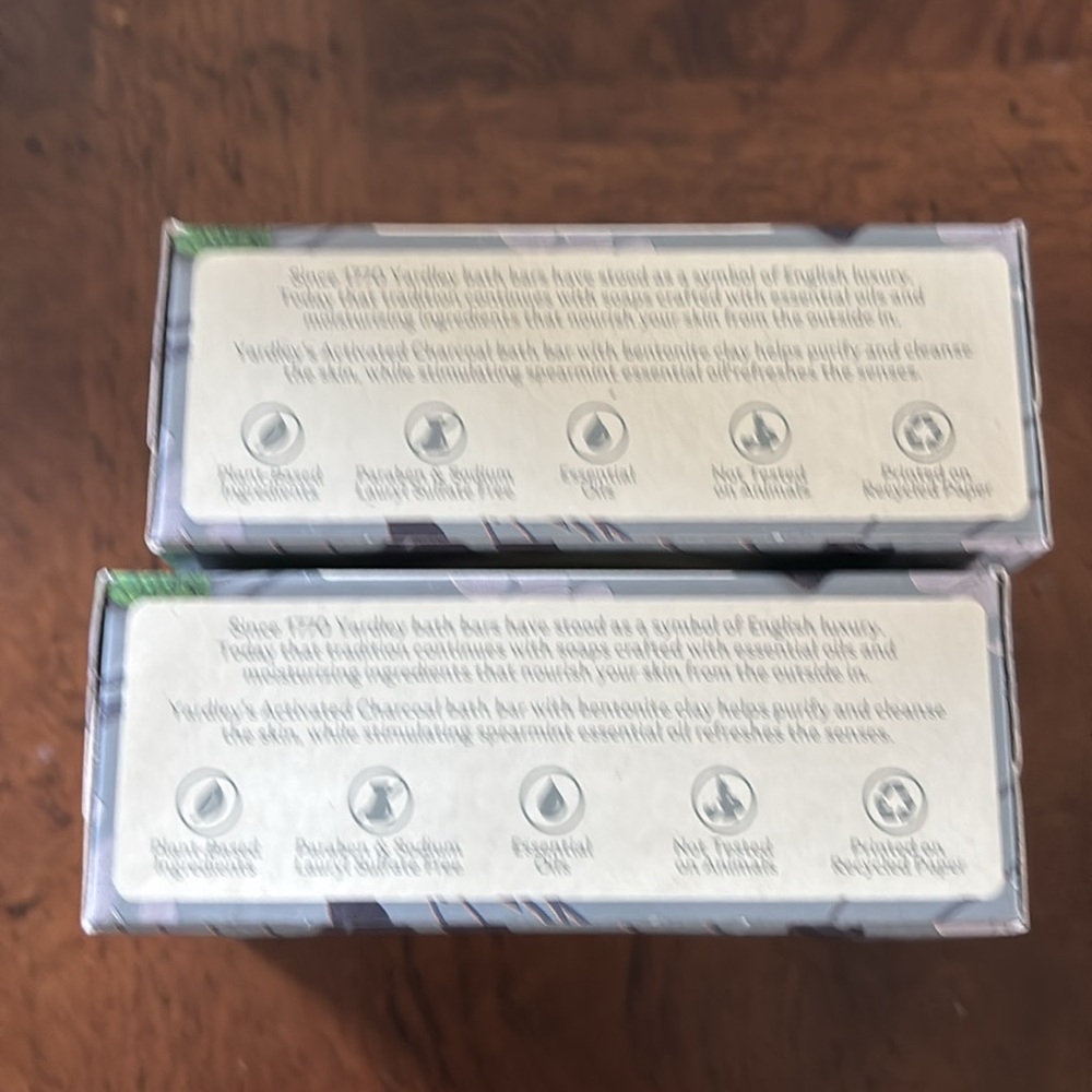NEW 2 boxes of Yardley of London activated charcoal soap - Picture 4 of 5